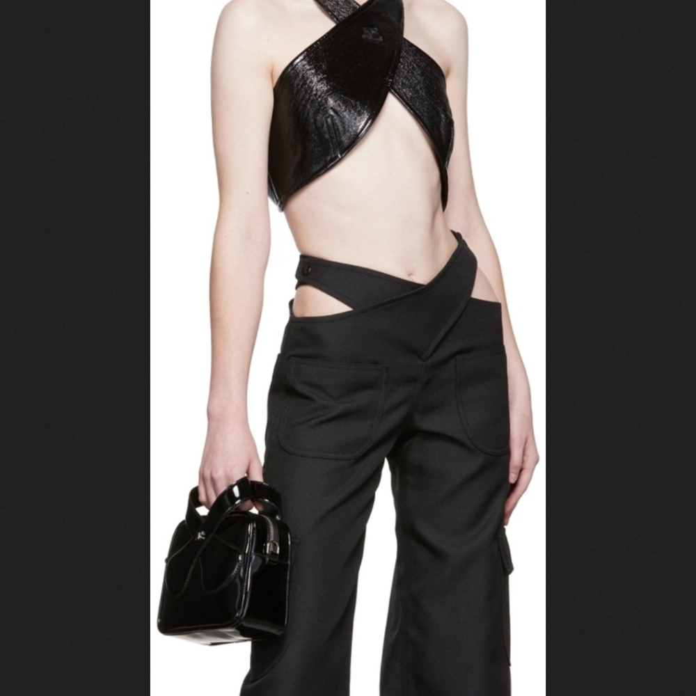 Courreges Criss Cross Wide Leg Pants